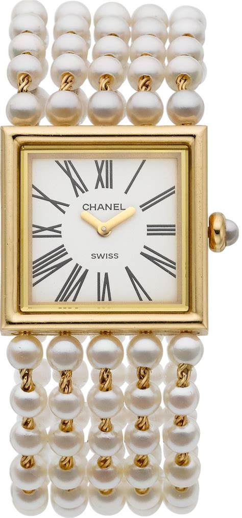 chanel mademoiselle gold watch|Chanel Mademoiselle Watch .